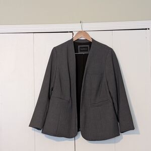 Eloquii Charcoal Collarless Jacket